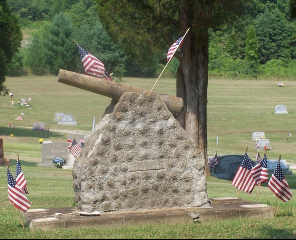 A cannon at Chester Cemetery